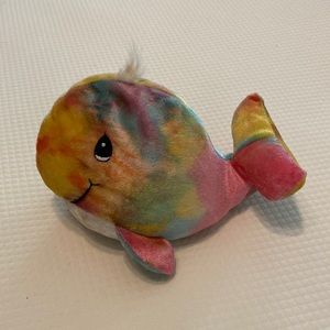 Rainbow Fish Tie Dye Pink Green Blue Yellow Small Bean Bag Stuffed Animal